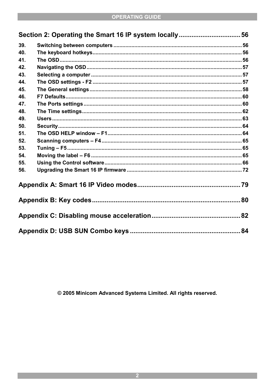 Minicom Advanced Systems 5UM20114 User Manual | Page 3 / 87