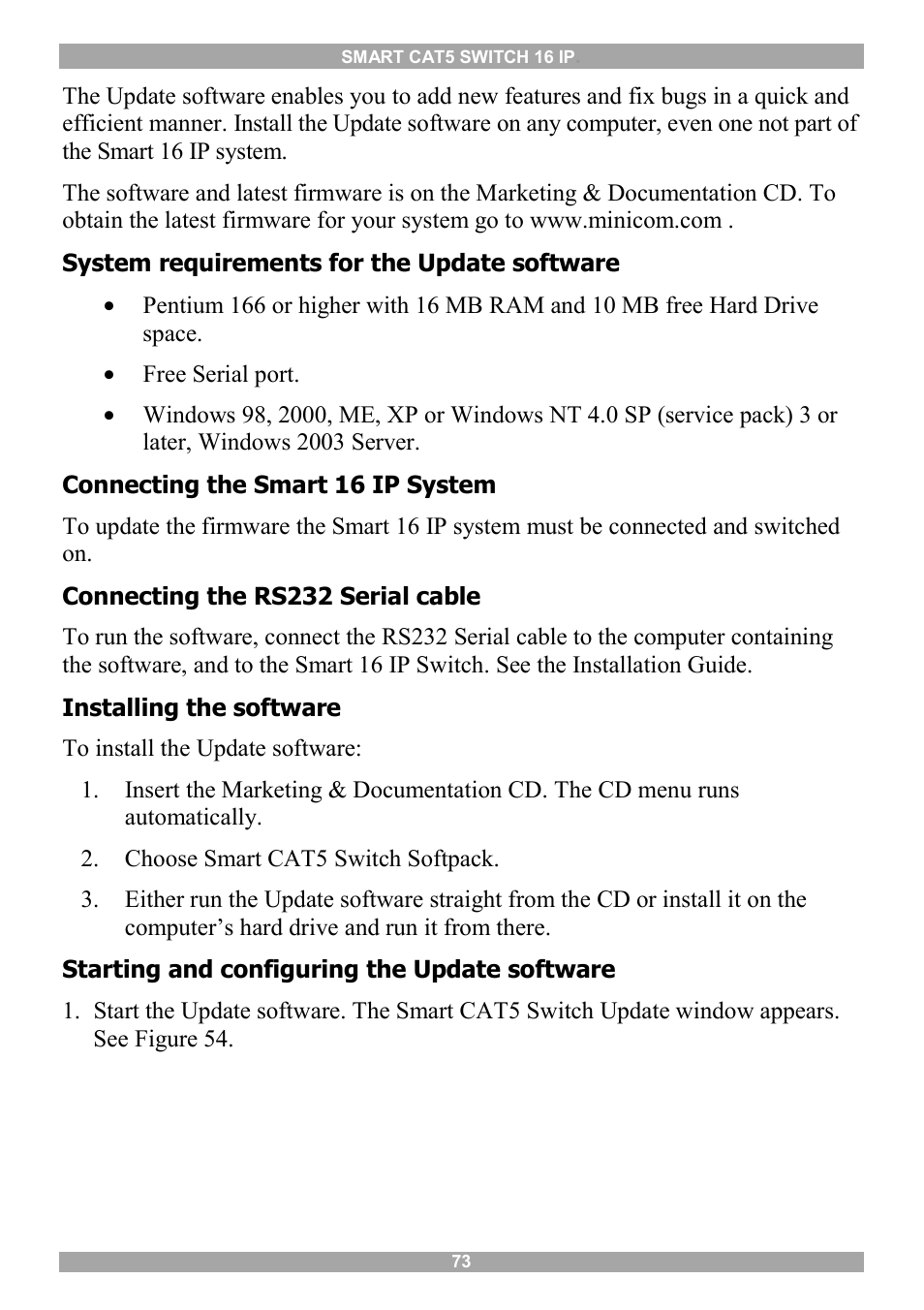 Minicom Advanced Systems 5UM20114 User Manual | Page 74 / 87