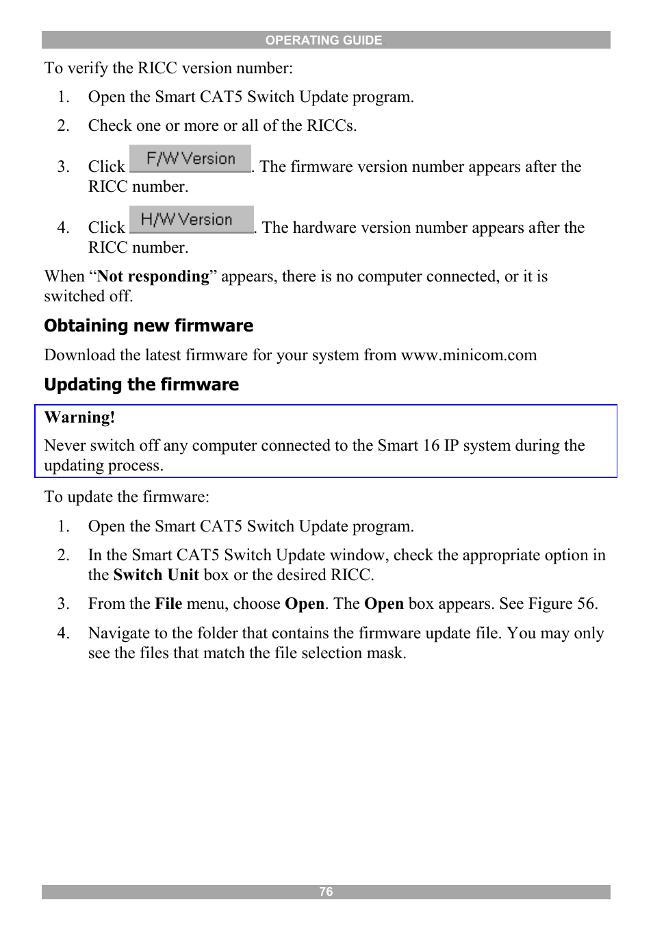 Minicom Advanced Systems 5UM20114 User Manual | Page 77 / 87