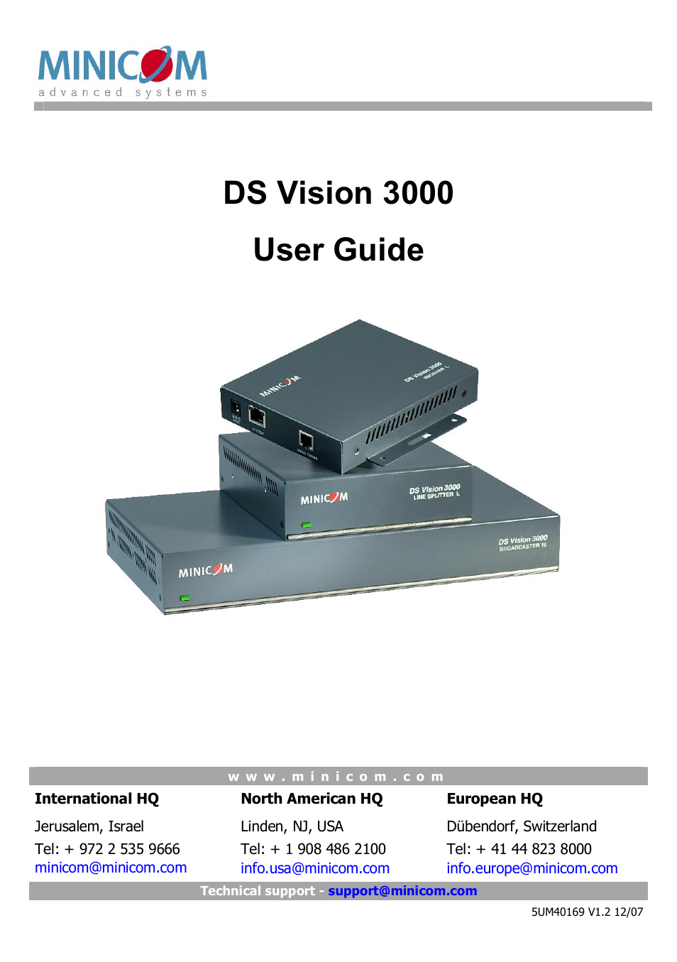 Minicom Advanced Systems 3000 User Manual | 44 pages