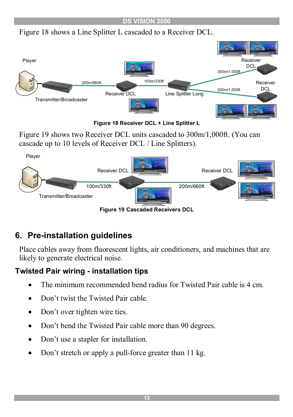 Pre-installation guidelines, Twisted pair wiring - installation tips | Minicom Advanced Systems 3000 User Manual | Page 14 / 44