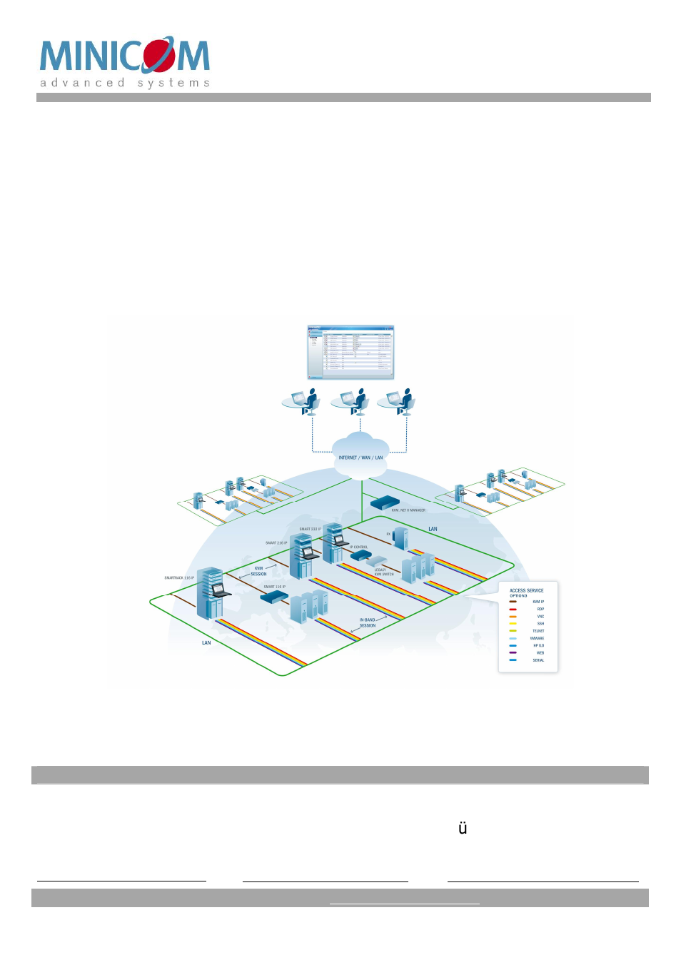 Minicom Advanced Systems Central Management Appliance KVM.net II User Manual | 4 pages