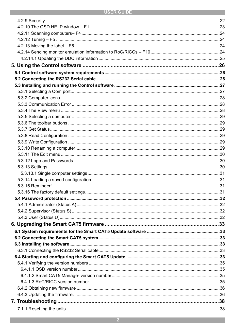 Minicom Advanced Systems Smart CAT5 User Manual | Page 3 / 45