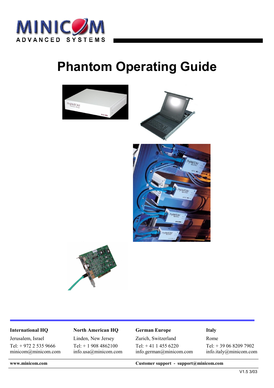 Minicom Advanced Systems Minicom Supervisor Phantom User Manual | 41 pages