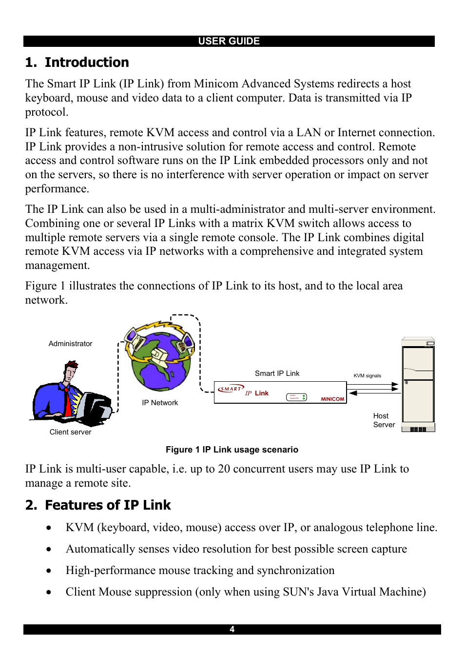 Introduction, Features of ip link, I ntroduction | Minicom Advanced Systems RJ-45 User Manual | Page 5 / 43