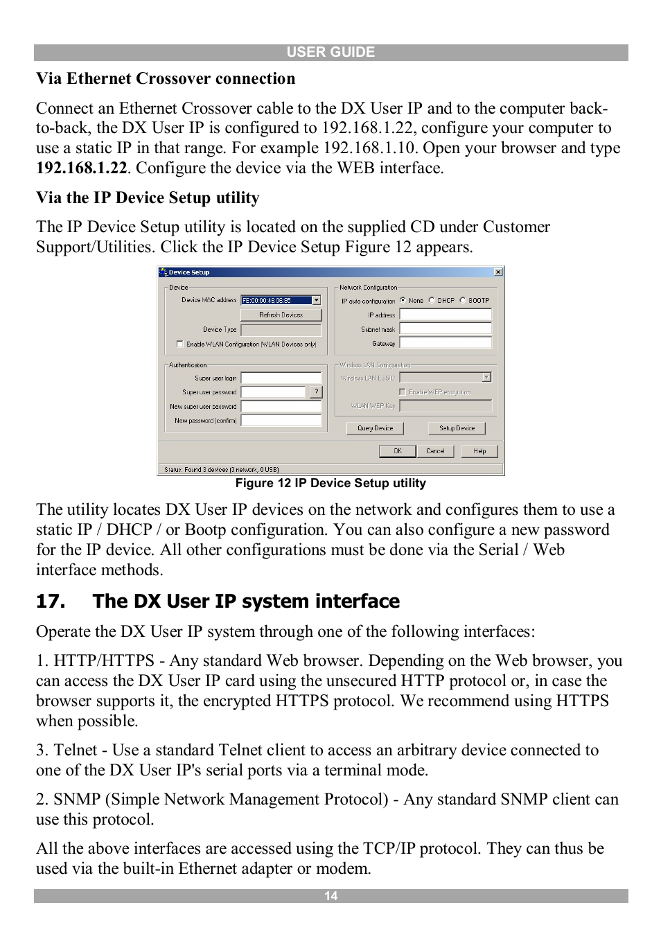 The dx user ip system interface | Minicom Advanced Systems DX User IP User Manual | Page 15 / 72