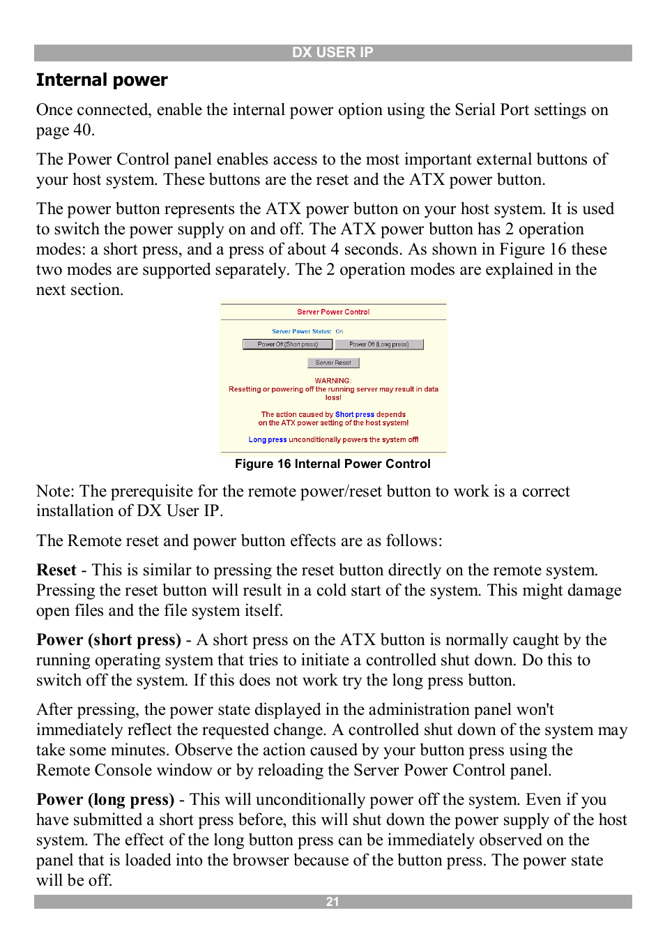 Minicom Advanced Systems DX User IP User Manual | Page 22 / 72