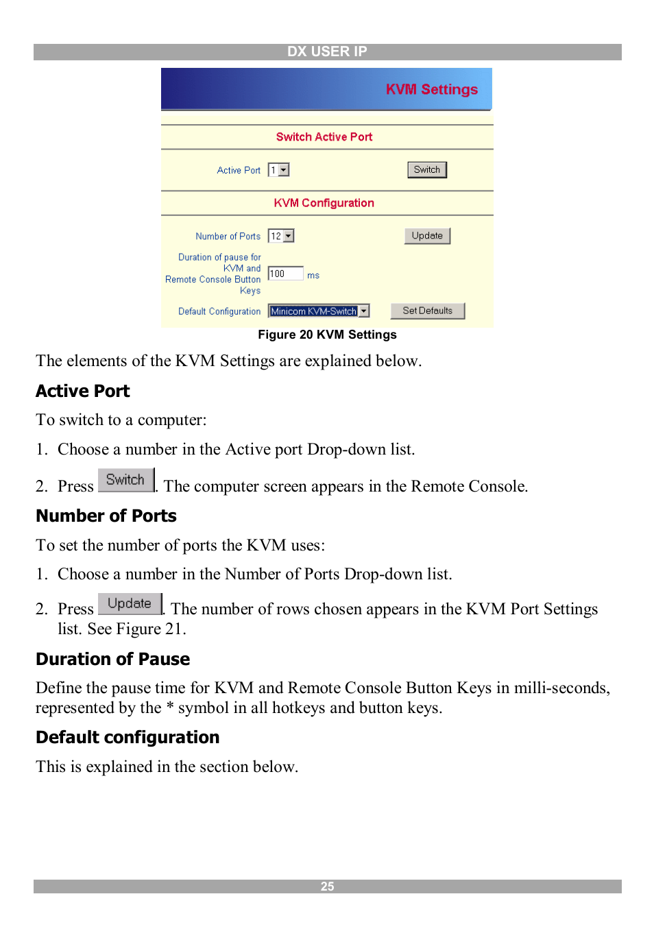 Minicom Advanced Systems DX User IP User Manual | Page 26 / 72