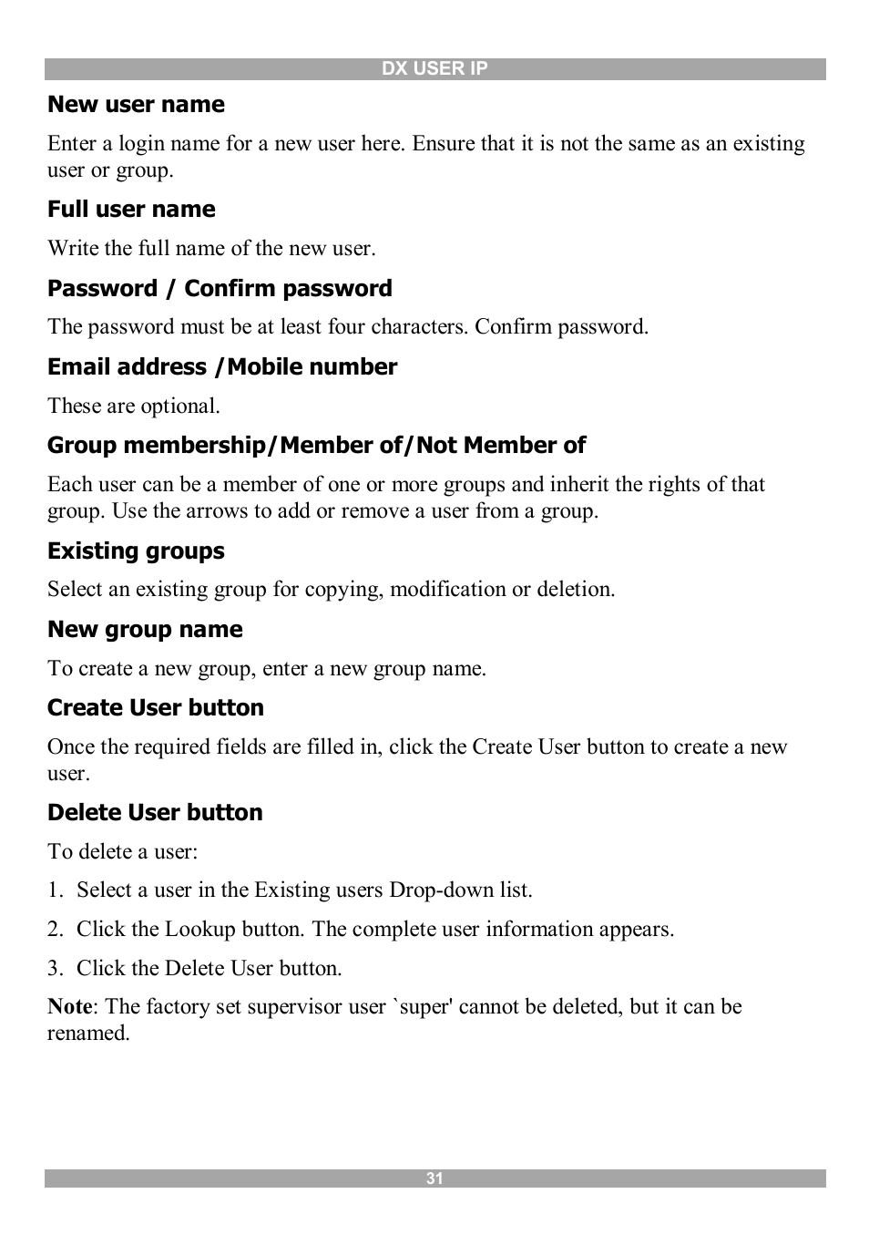 Minicom Advanced Systems DX User IP User Manual | Page 32 / 72