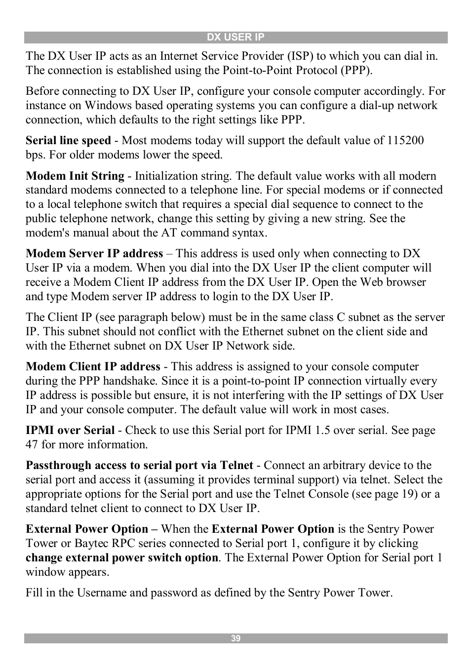 Minicom Advanced Systems DX User IP User Manual | Page 40 / 72