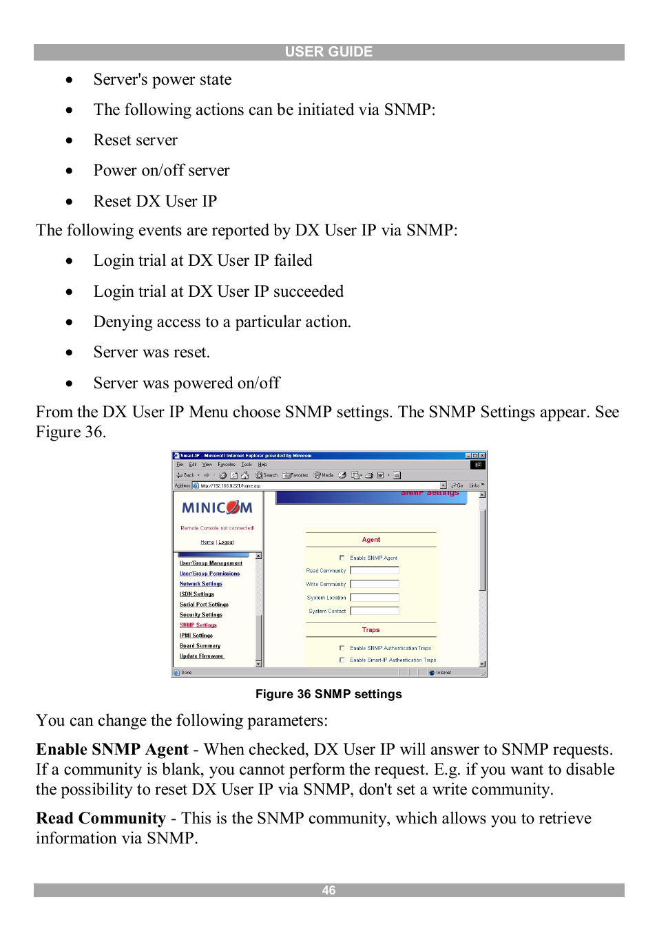 Minicom Advanced Systems DX User IP User Manual | Page 47 / 72