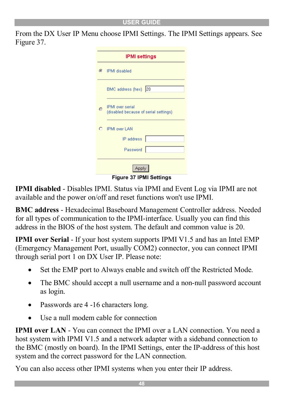 Minicom Advanced Systems DX User IP User Manual | Page 49 / 72
