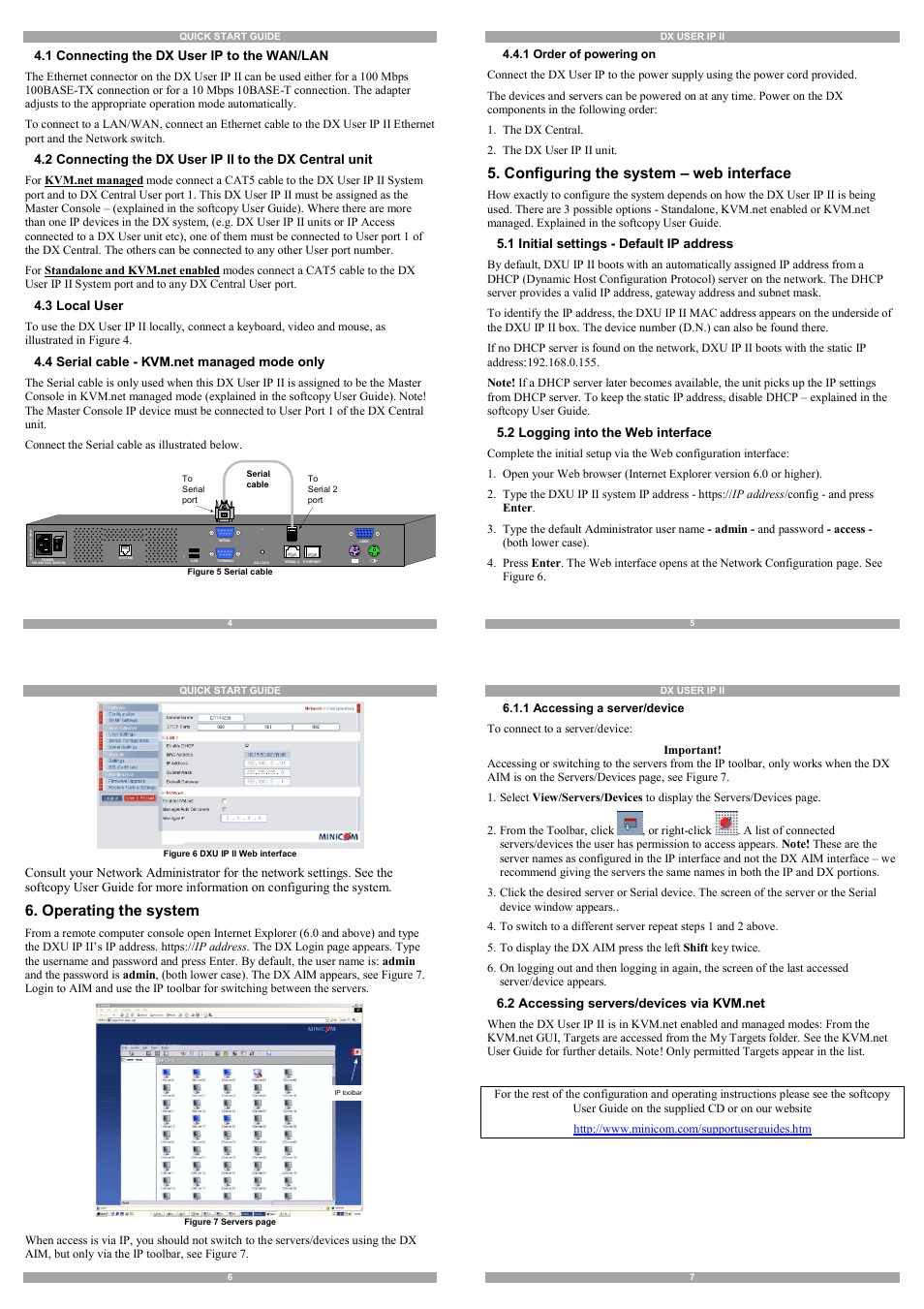 Configuring the system – web interface, Operating the system | Minicom Advanced Systems 5UM60000 User Manual | Page 2 / 2