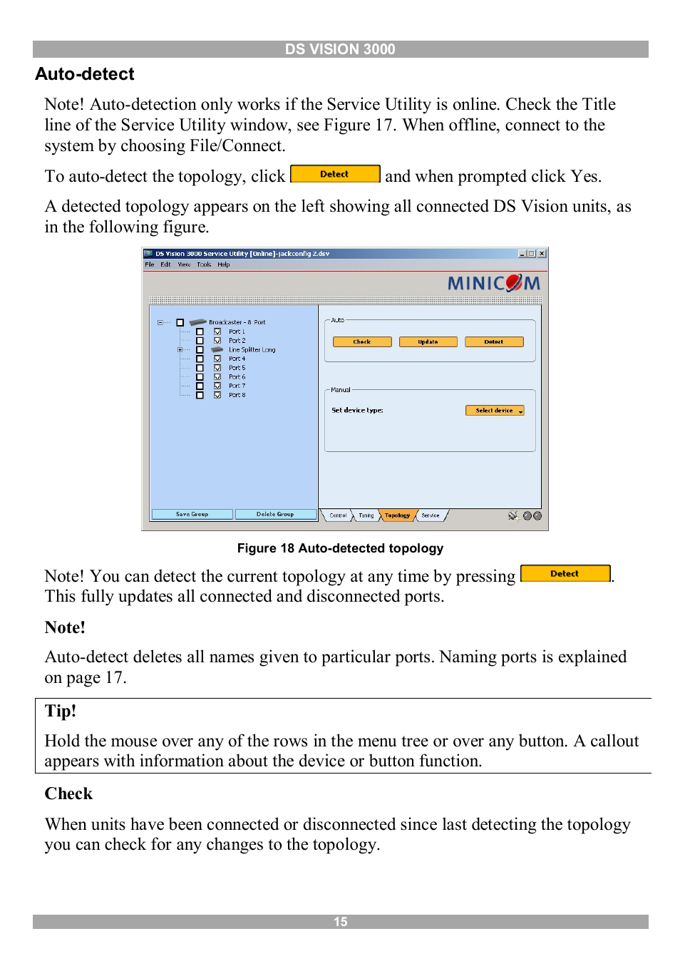 Auto-detect | Minicom Advanced Systems 3000 User Manual | Page 16 / 33