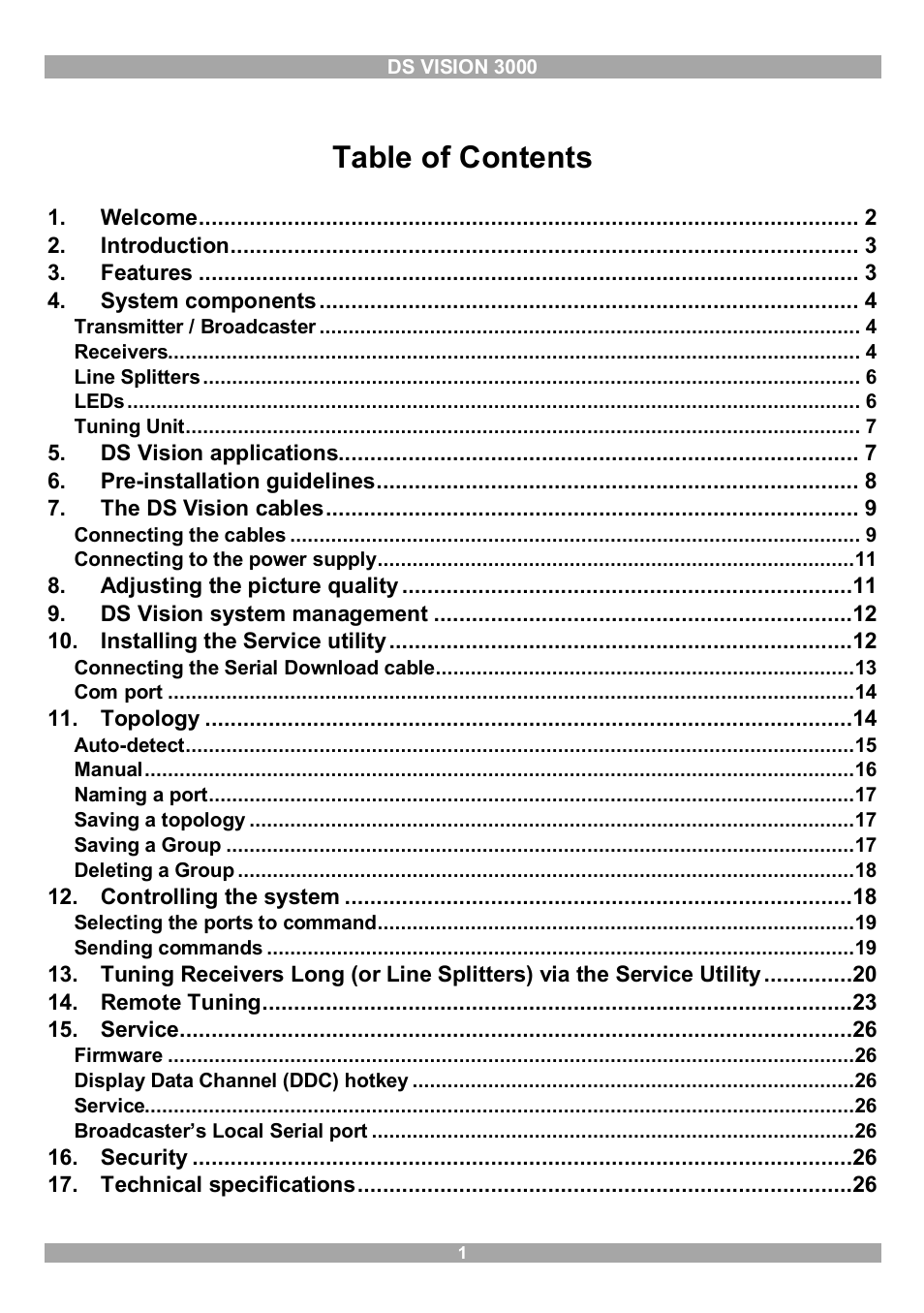 Minicom Advanced Systems 3000 User Manual | Page 2 / 33