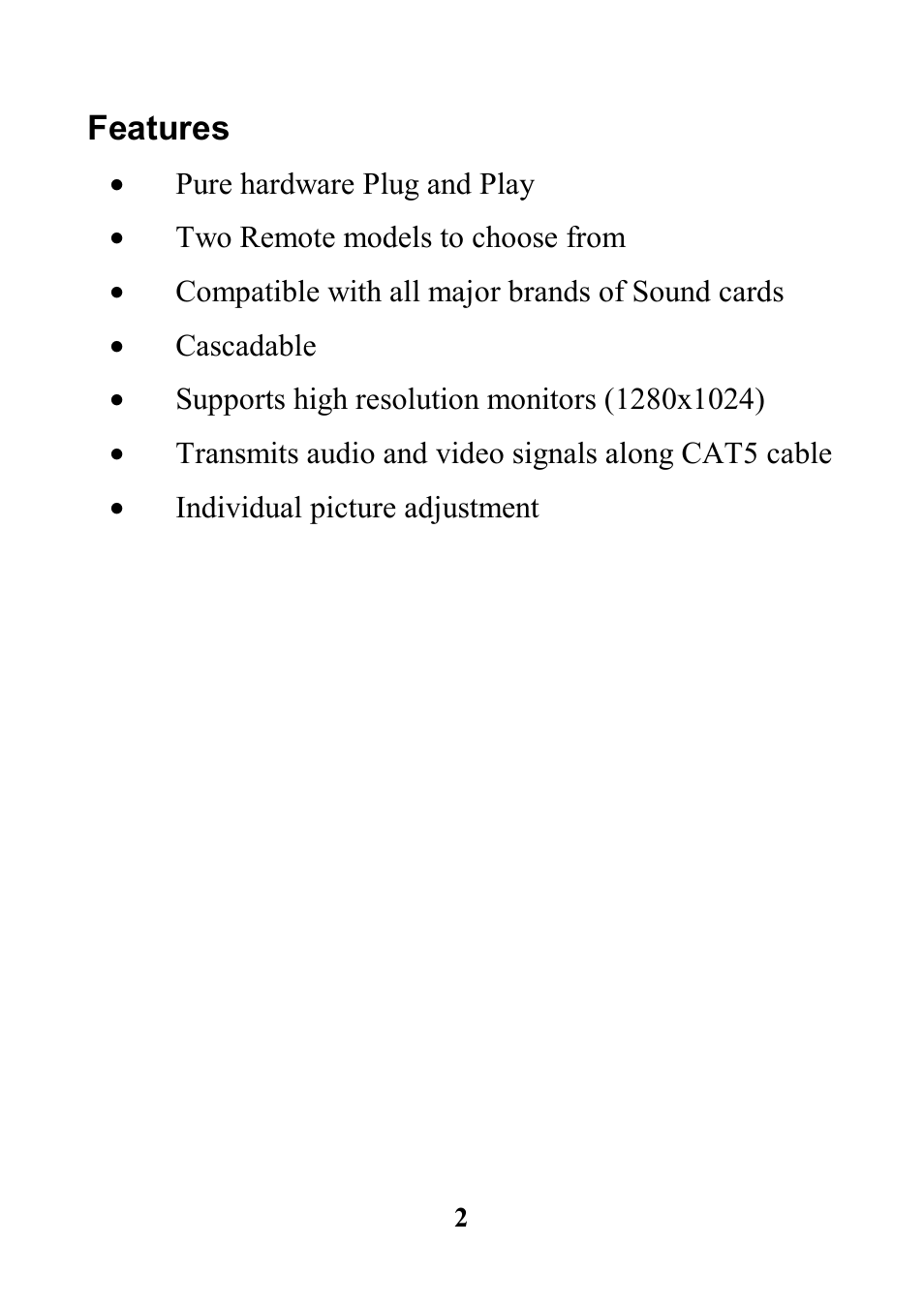 Features | Minicom Advanced Systems 5UM40066 - V1 8/01 User Manual | Page 4 / 16
