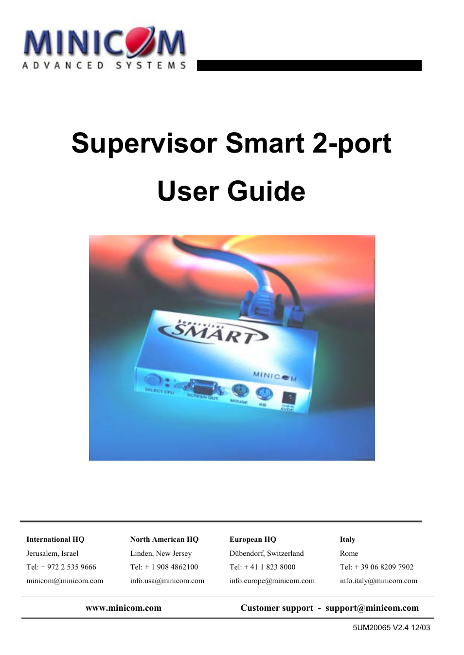 Minicom Advanced Systems Switches User Manual | 15 pages