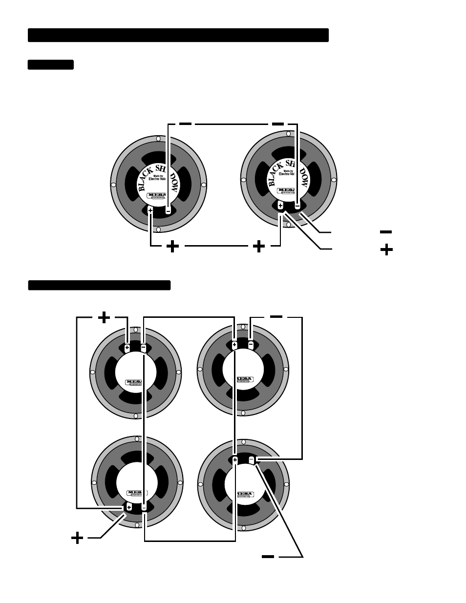 Speaker impedance matching & hook-up guide, Positive negative all 4 spkrs. are 8 ohms | Mesa/Boogie Nomad Amplifier 45 User Manual | Page 39 / 51