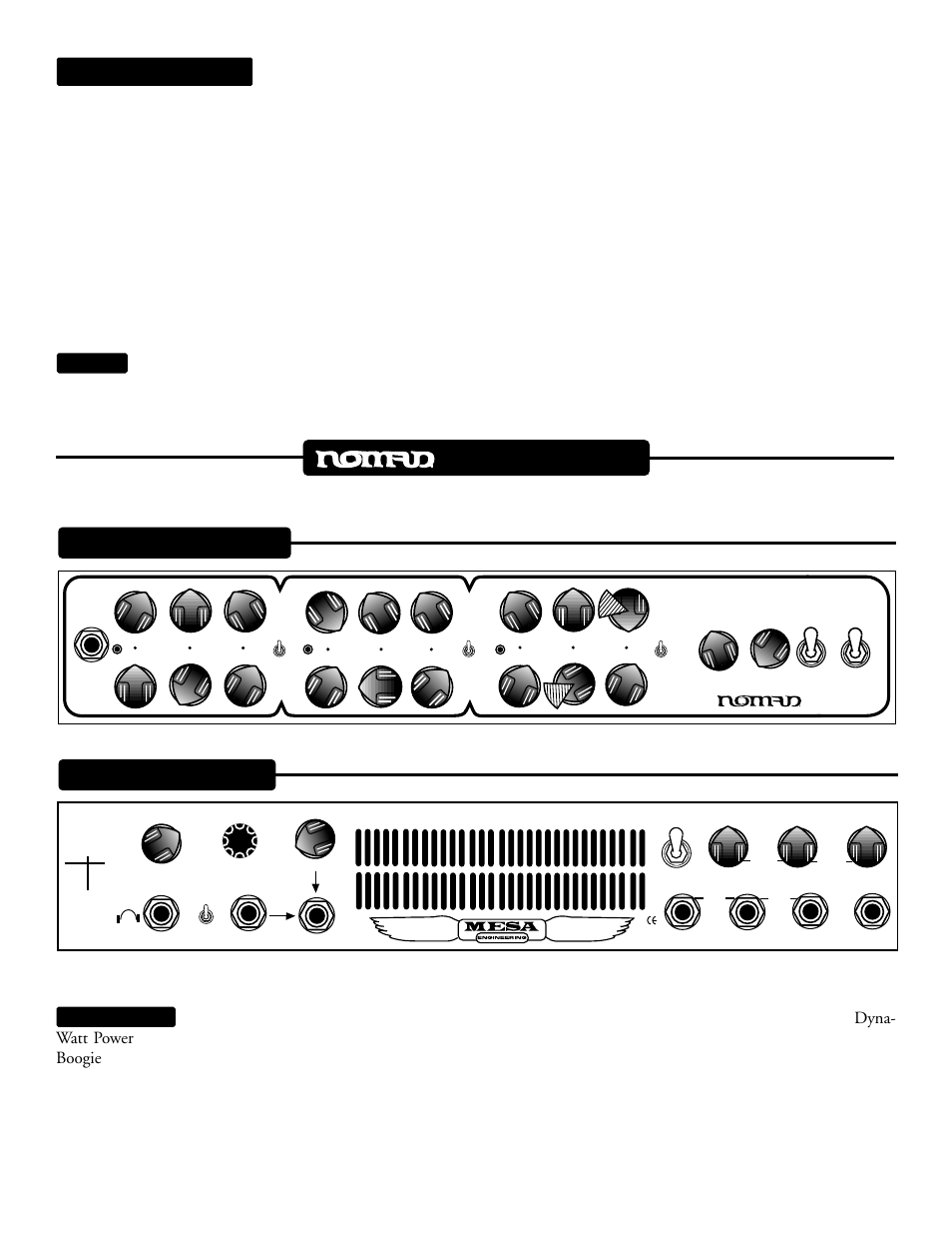 Overview, Rear view nomad 45 front view nomad 45, Continued) | Page 2 | Mesa/Boogie Nomad Amplifier 45 User Manual | Page 6 / 51