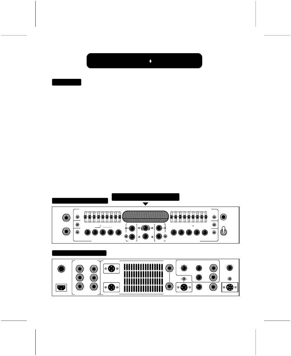 Asis, Description, Caution: never block air vent | Page 1, Front view basis m-2000, M 2000, Rear view basis m-2000 | Mesa/Boogie M 2000 User Manual | Page 6 / 22