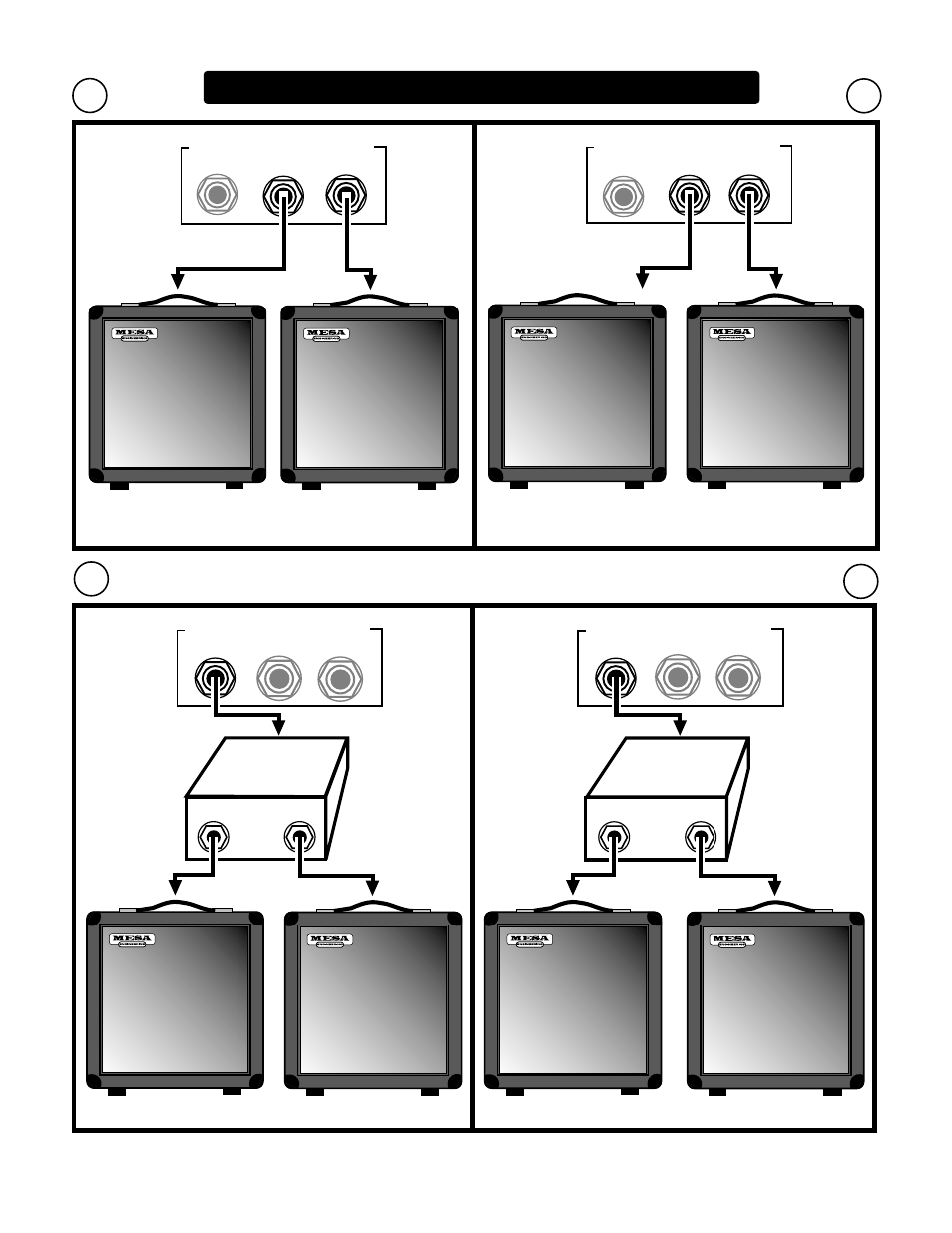 7wiring schemes...amplifier to speaker cabinets, 8 ohm | Mesa/Boogie F-30 User Manual | Page 26 / 34