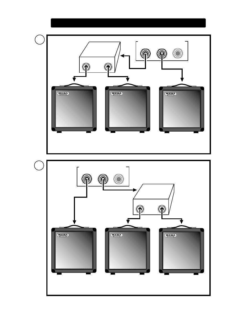 Wiring schemes...amplifier to speaker cabinets, 16 ohm, 8 ohm | Safe mismatch | Mesa/Boogie F-30 User Manual | Page 28 / 34