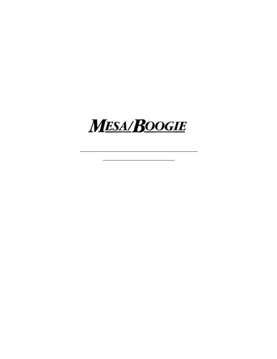 Mesa/Boogie 2:90 User Manual | 6 pages