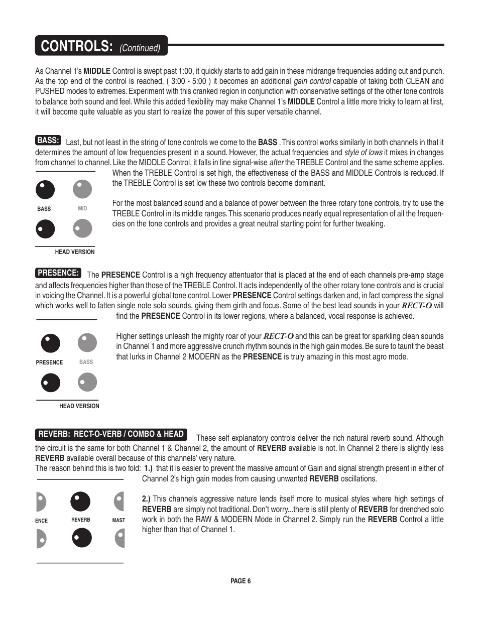 Controls | Mesa/Boogie pmn User Manual | Page 10 / 38