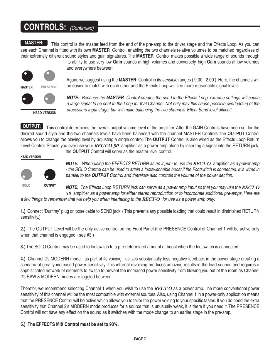 Controls | Mesa/Boogie pmn User Manual | Page 11 / 38