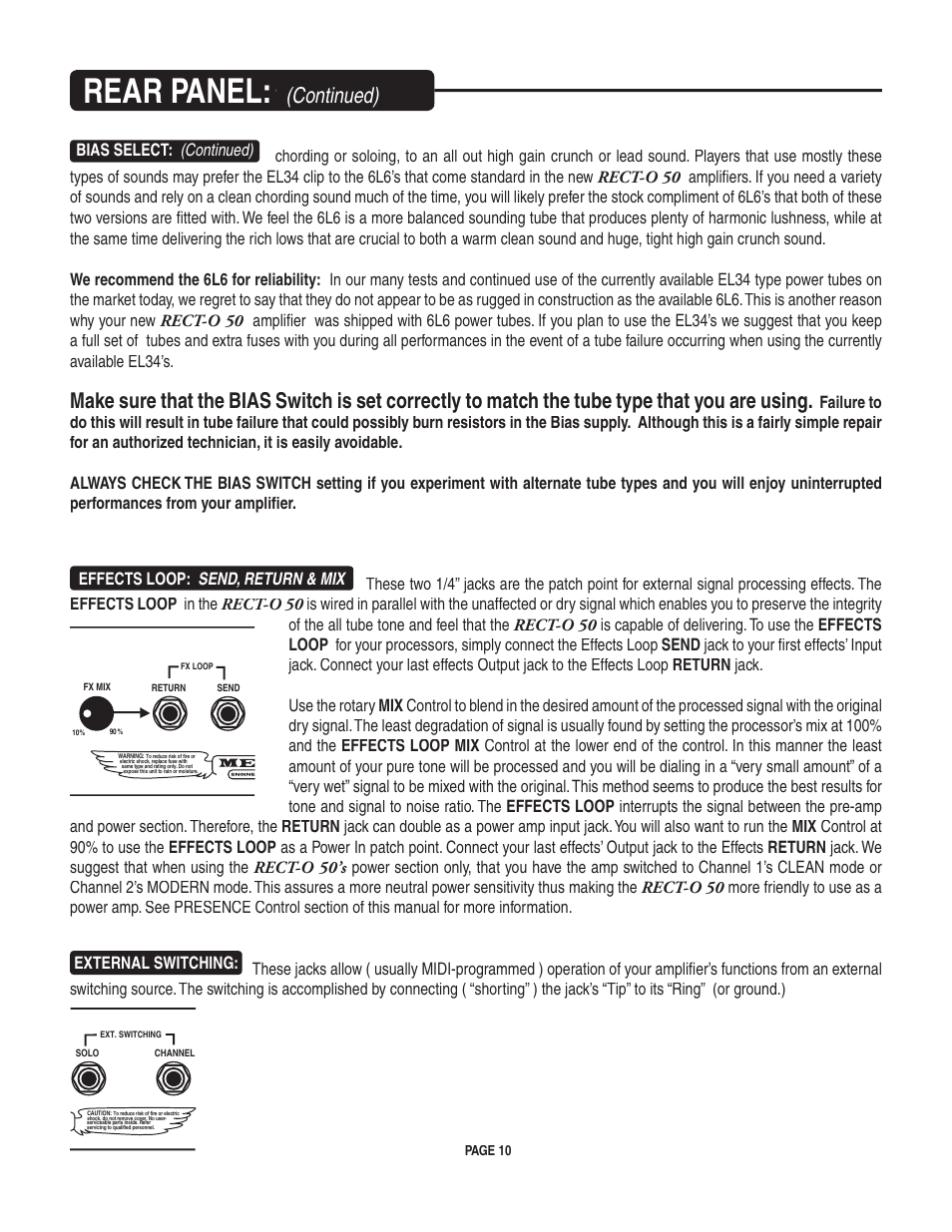 Rear panel, Continued) | Mesa/Boogie pmn User Manual | Page 14 / 38