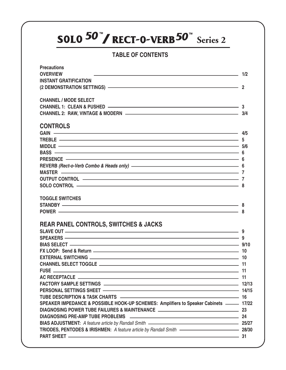 Mesa/Boogie pmn User Manual | Page 3 / 38