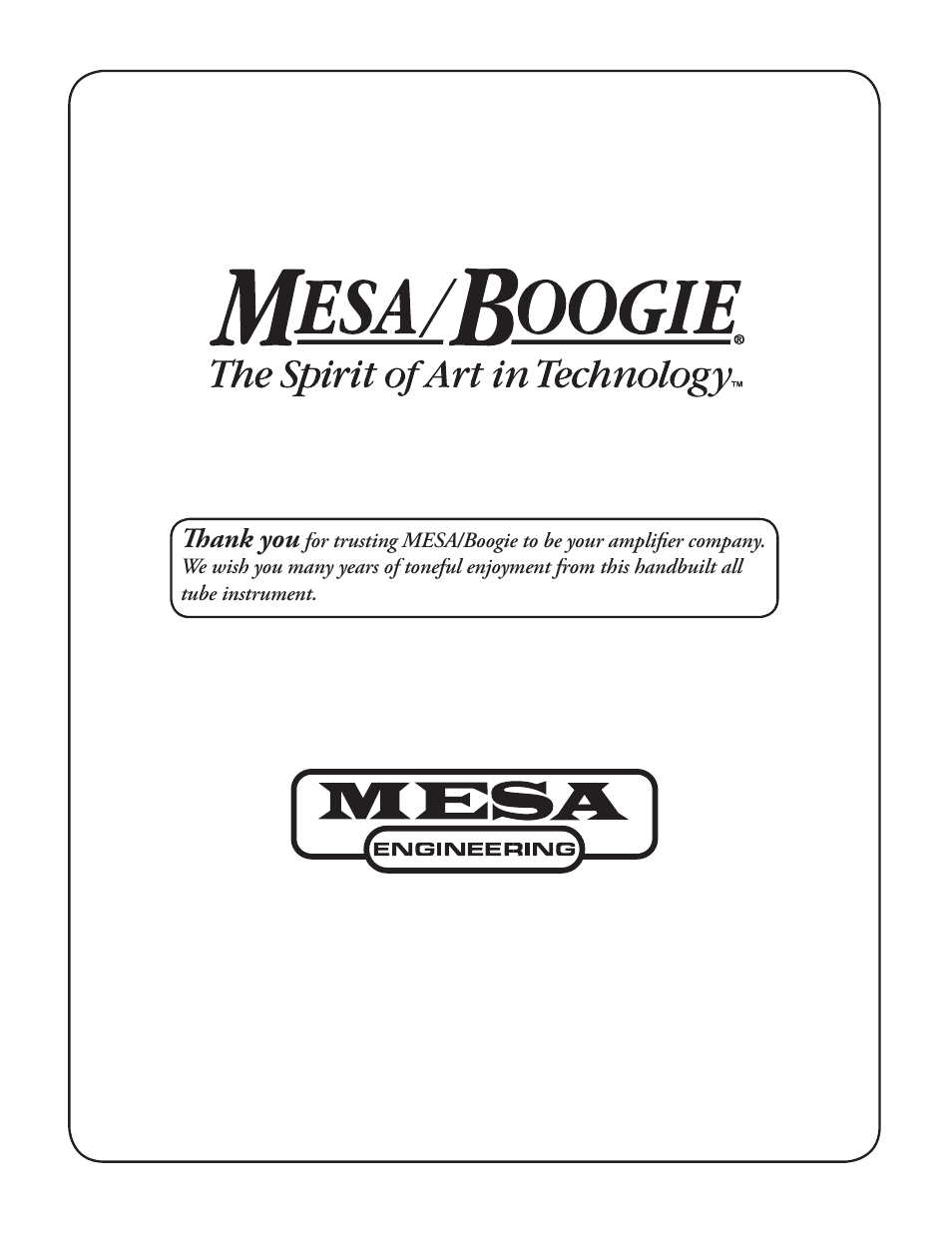 Th ank you | Mesa/Boogie pmn User Manual | Page 37 / 38