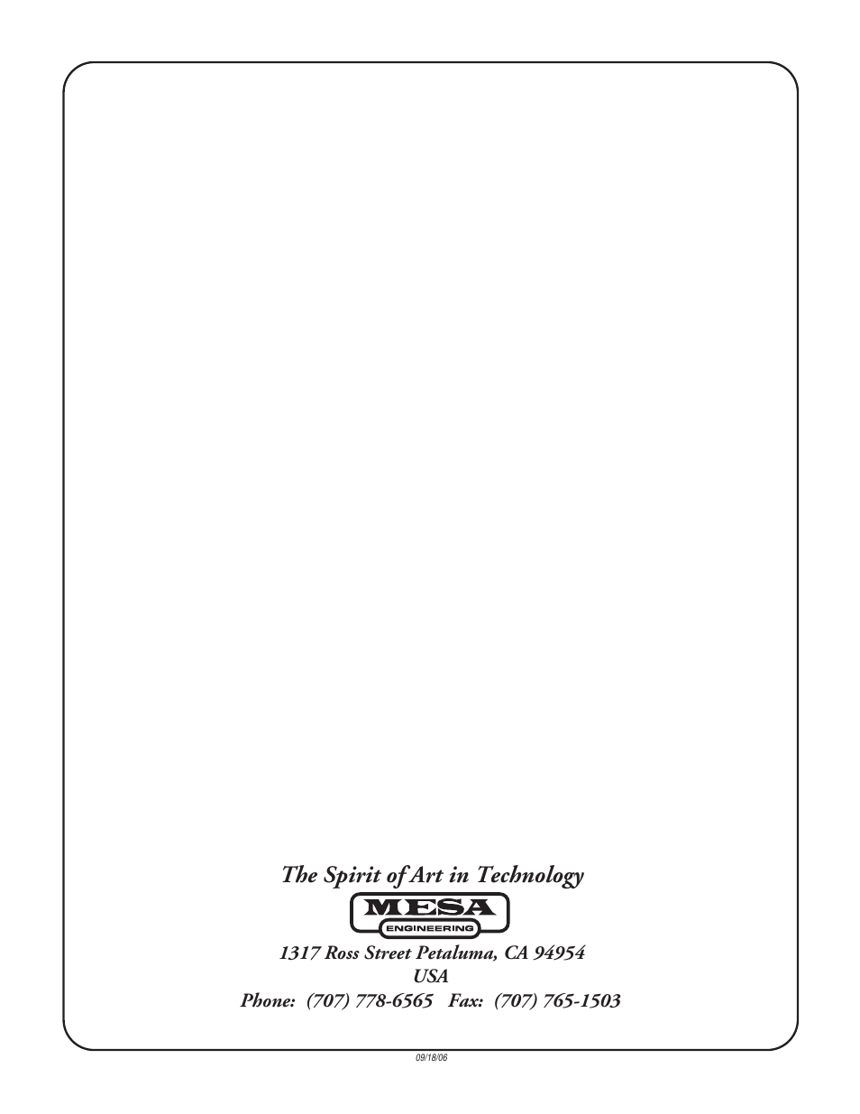 The spirit of art in technology | Mesa/Boogie pmn User Manual | Page 38 / 38