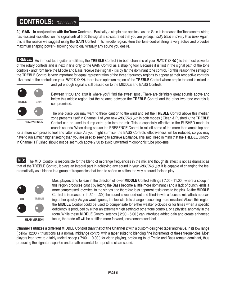Controls | Mesa/Boogie pmn User Manual | Page 9 / 38