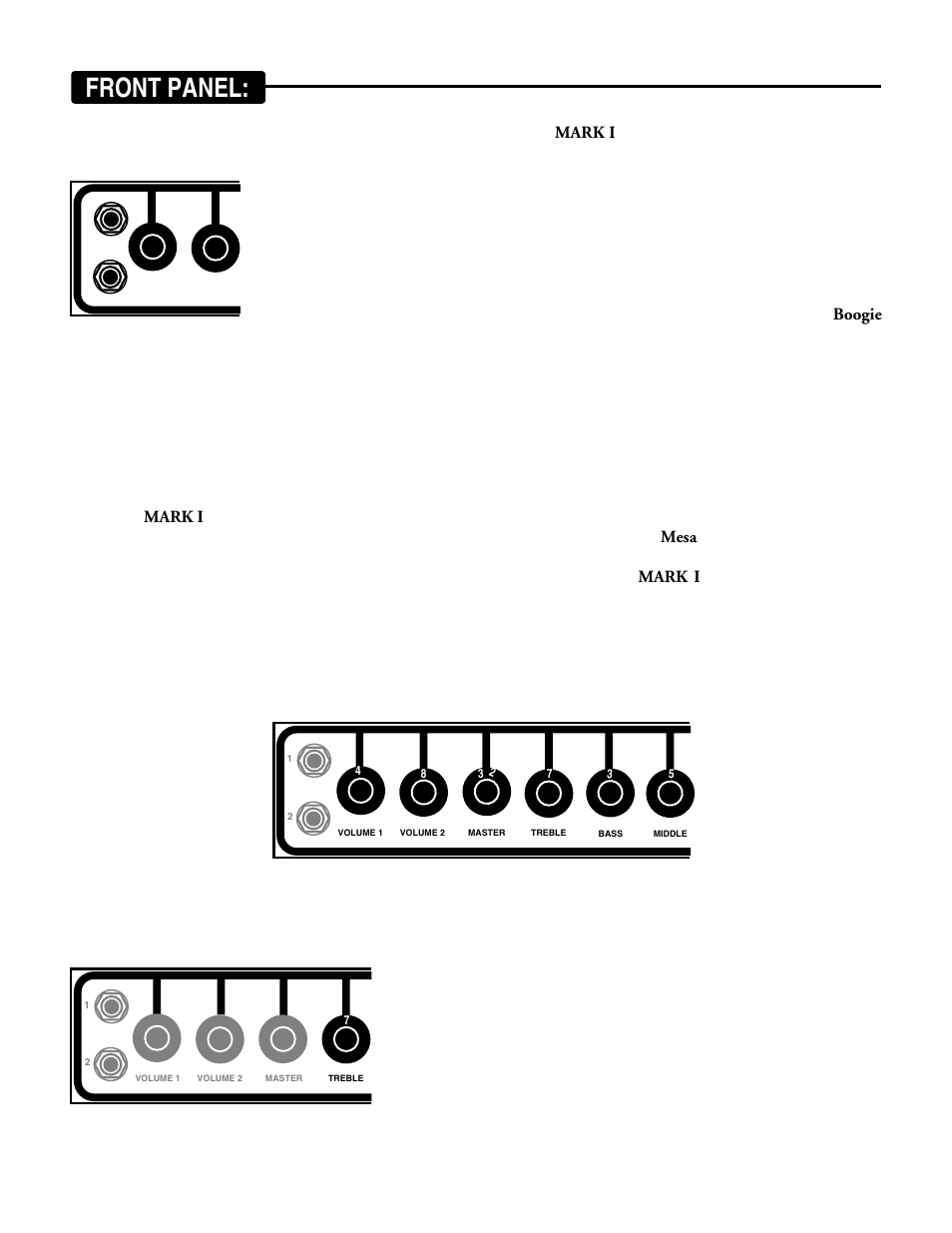 Front panel | Mesa/Boogie MARK 1 User Manual | Page 6 / 30