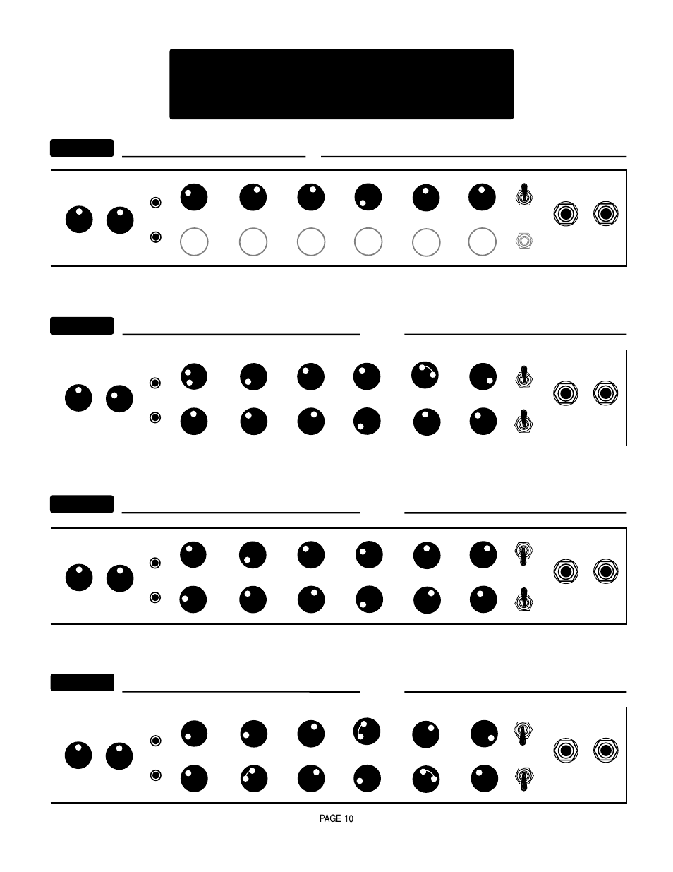 Factory sample settings, Head version shown | Mesa/Boogie SOLO 50 User Manual | Page 14 / 28