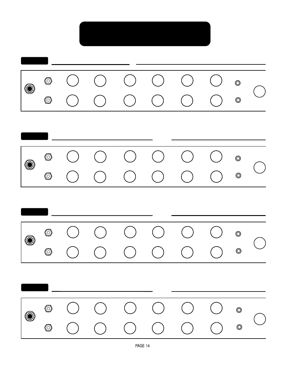 Personal settings page, Combo version shown, Sound 1 sound 2 sound 3 sound 4 | Mesa/Boogie SOLO 50 User Manual | Page 18 / 28