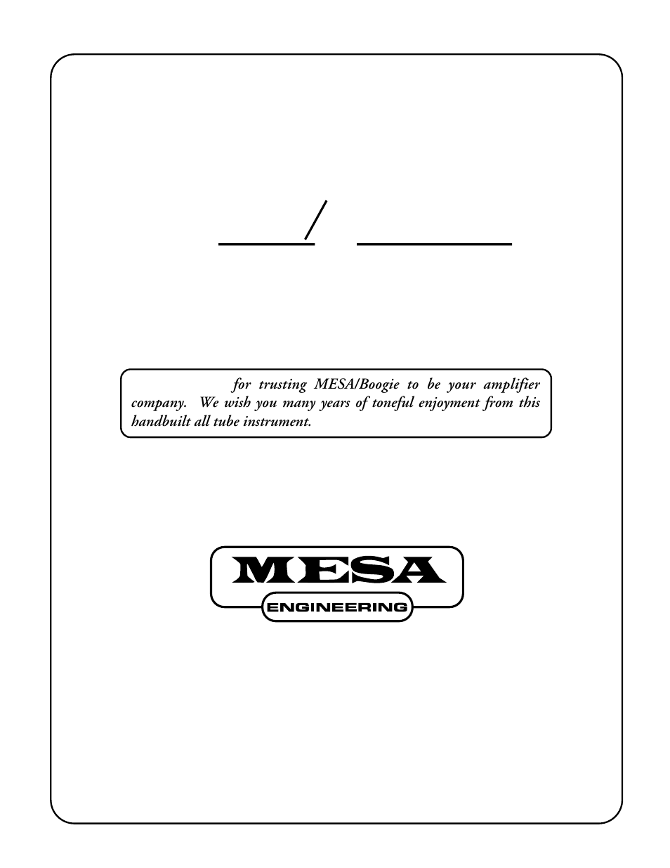 Oogie | Mesa/Boogie SOLO 50 User Manual | Page 27 / 28