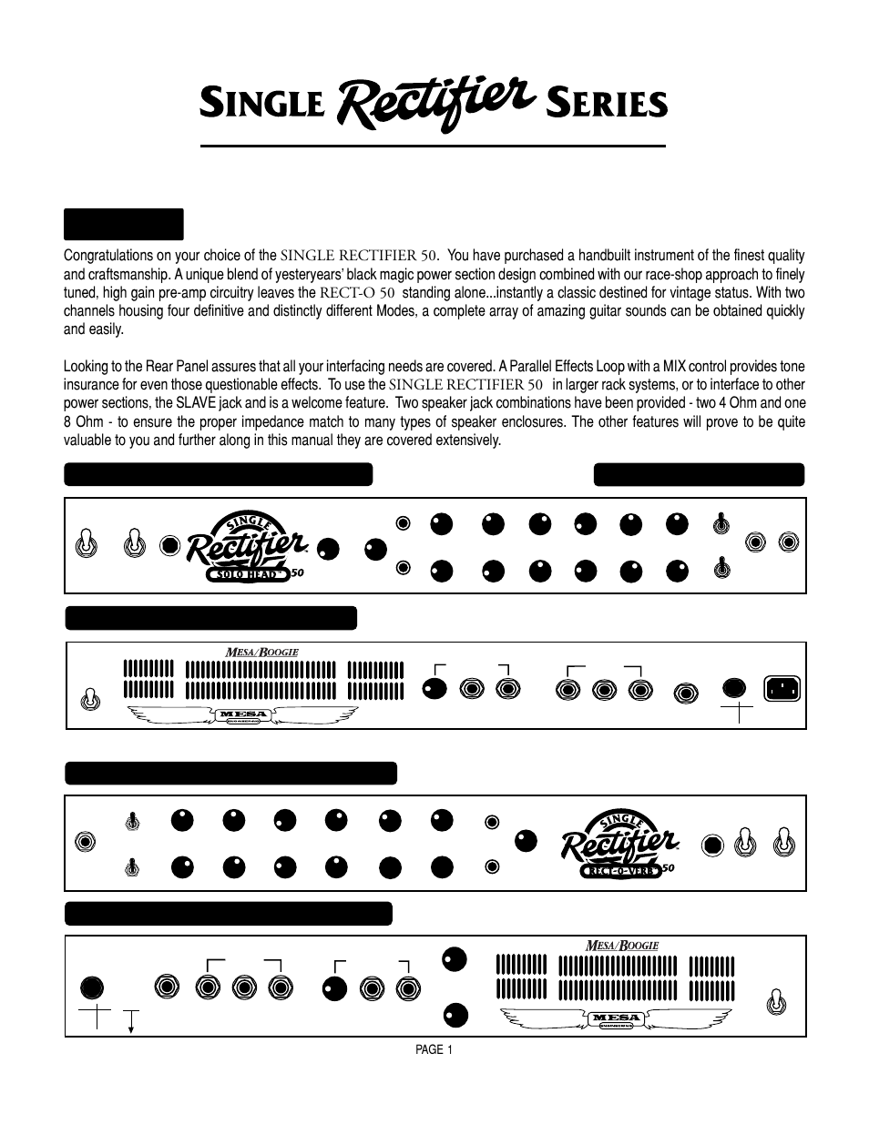 Mesa/Boogie SOLO 50 User Manual | Page 5 / 28