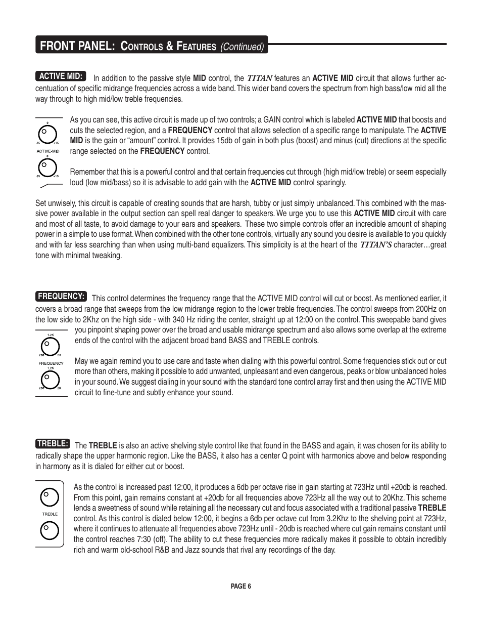 Front panel: c | Mesa/Boogie TITAN V-12 User Manual | Page 10 / 22