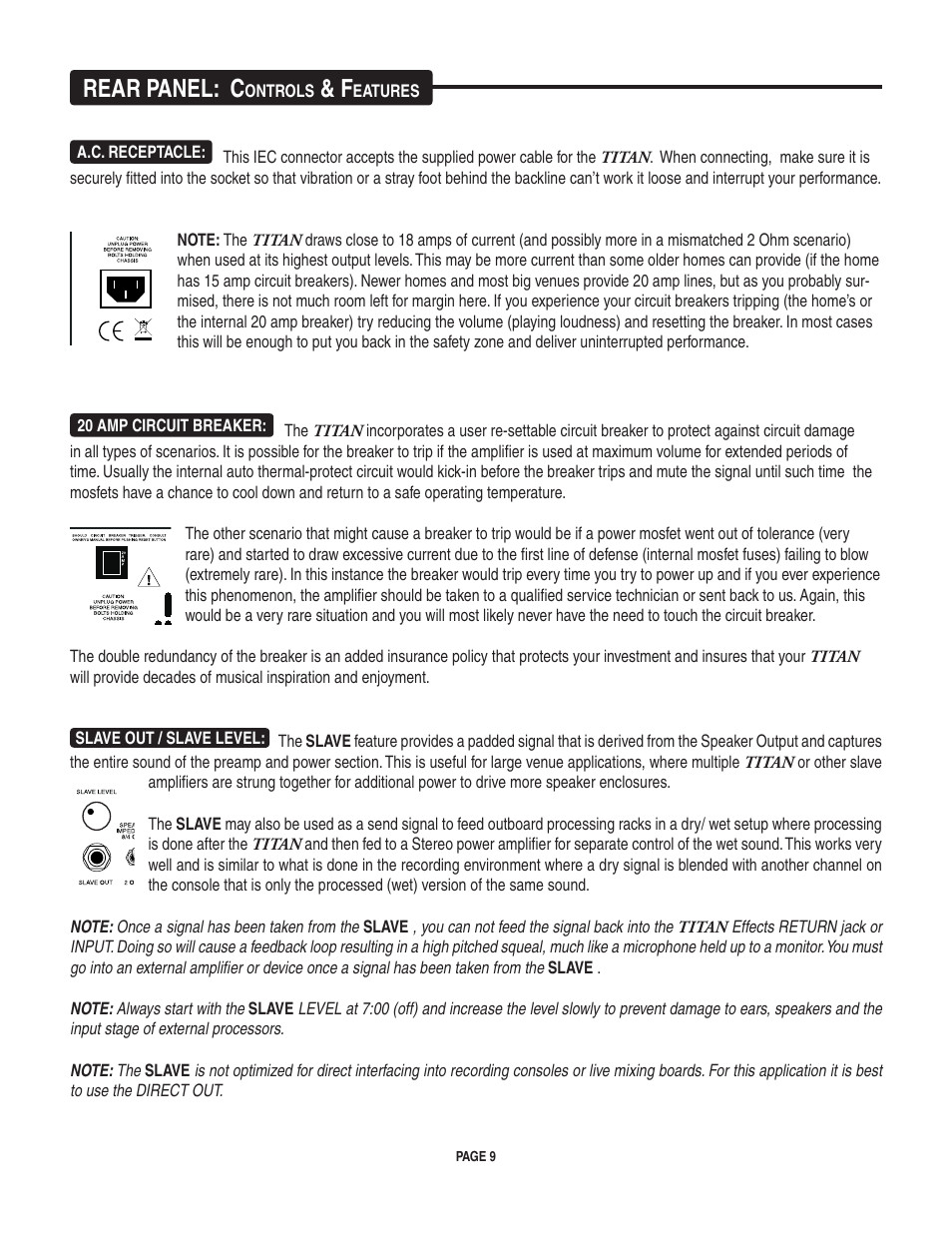 Rear panel: c | Mesa/Boogie TITAN V-12 User Manual | Page 13 / 22