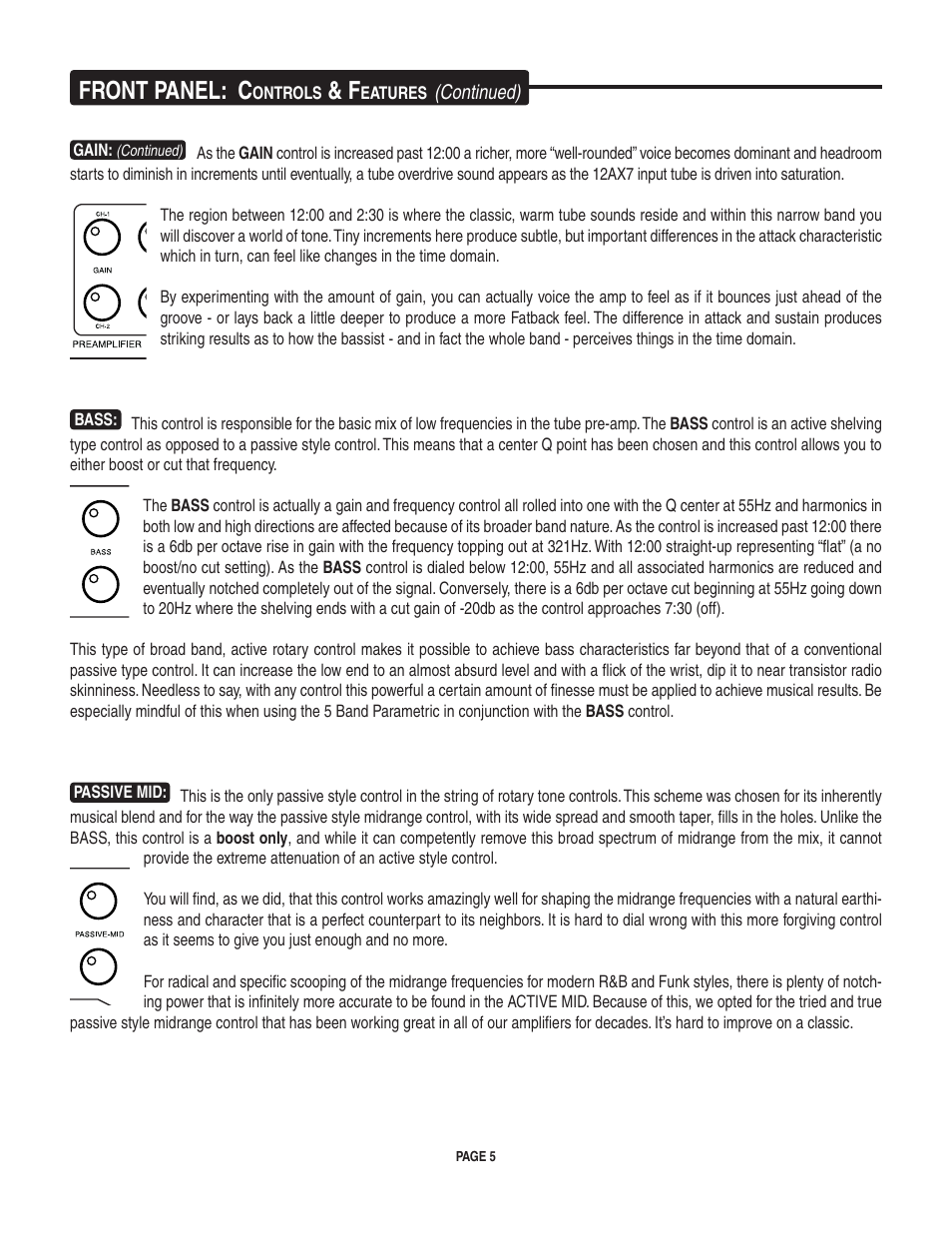 Front panel: c | Mesa/Boogie TITAN V-12 User Manual | Page 9 / 22