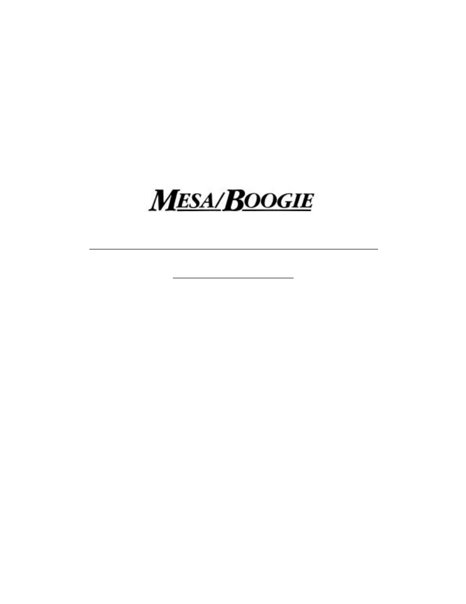 Mesa/Boogie 50/50 STEREO TUBE User Manual | 5 pages