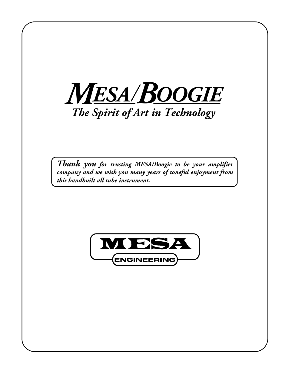 Oogie | Mesa/Boogie BIGBLOCK Big Block 750 User Manual | Page 19 / 20