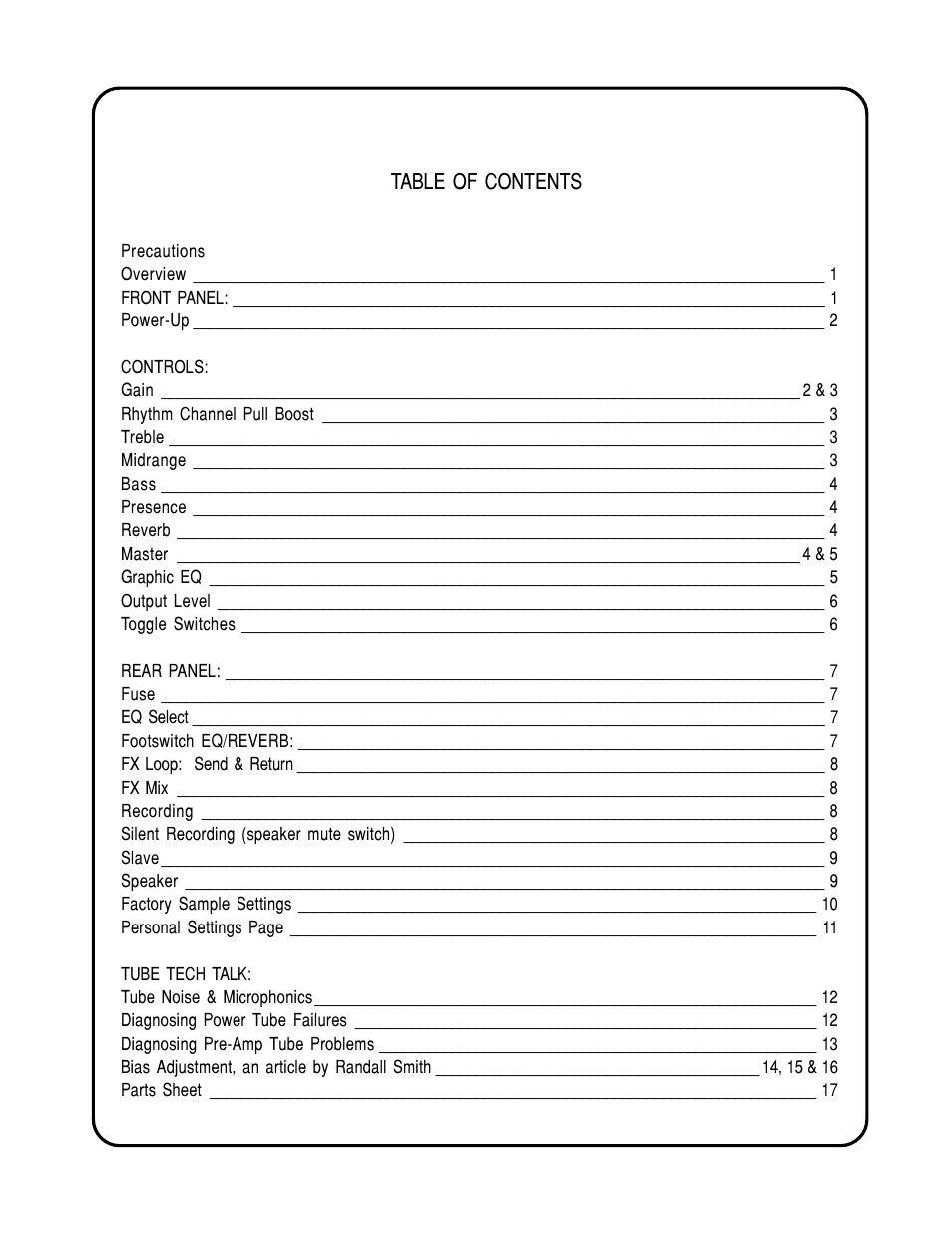 Mesa/Boogie DC5 User Manual | Page 3 / 23