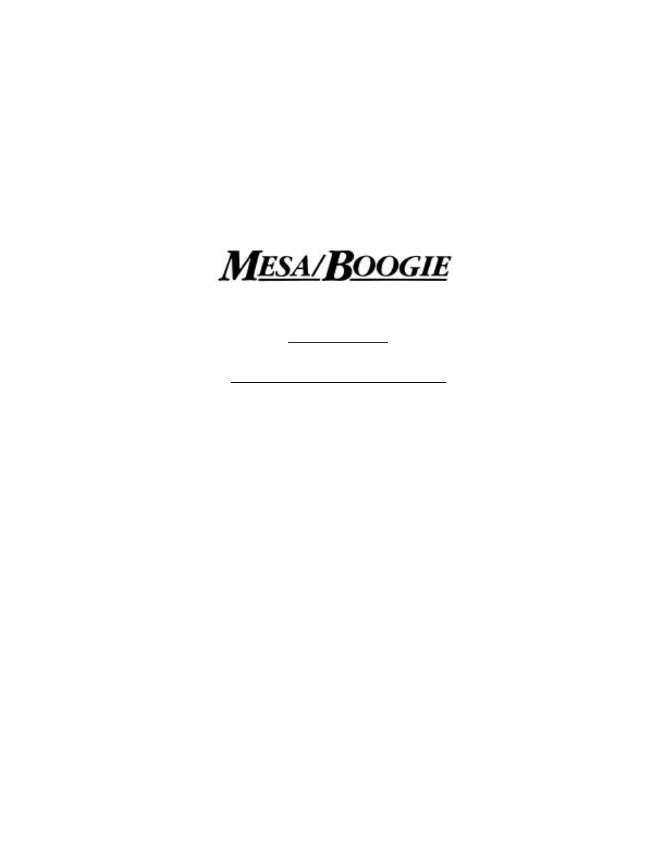 Mesa/Boogie MARK II-B User Manual | 3 pages