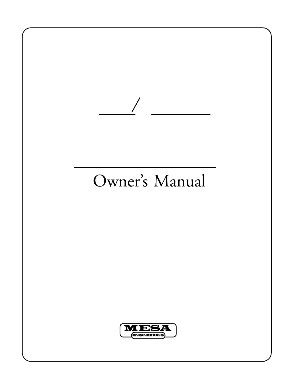 Mesa/Boogie Mark IV Amplifier User Manual | 29 pages