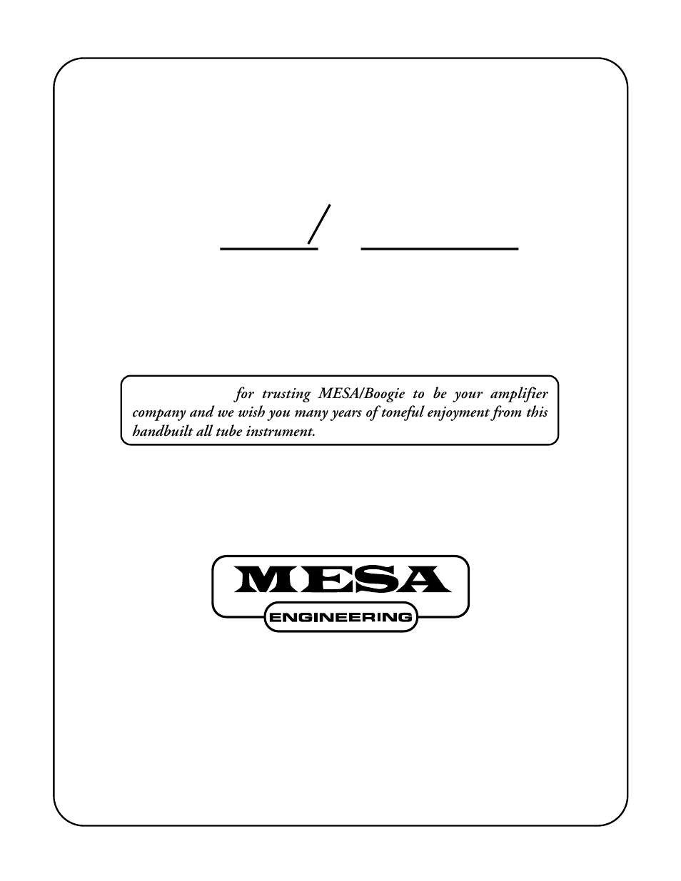 Oogie | Mesa/Boogie Mark IV Amplifier User Manual | Page 28 / 29
