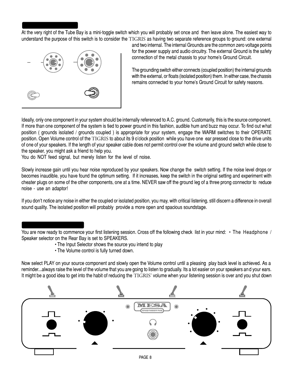 Input selector volume control | Mesa/Boogie Vacuum Tube Audio User Manual | Page 12 / 31