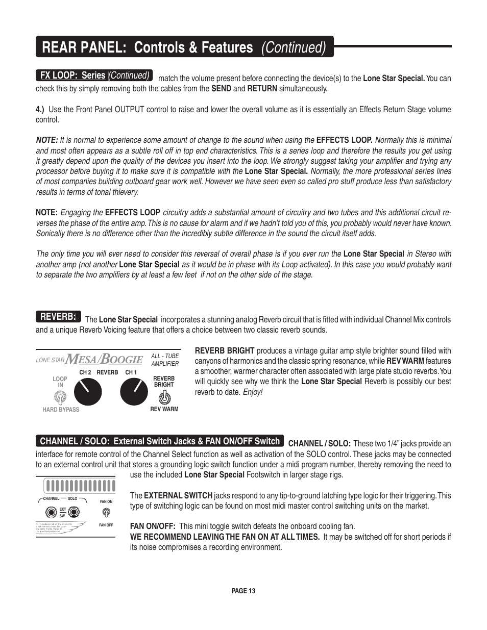 Rear panel: controls & features (continued), Oogie | Mesa/Boogie II User Manual | Page 17 / 40